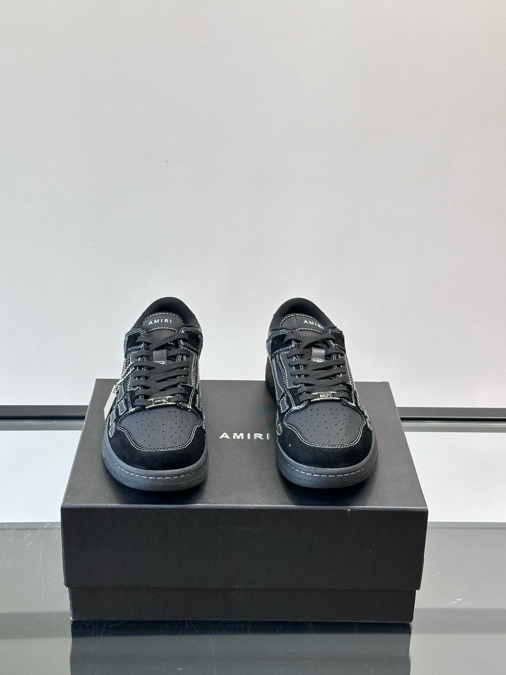 Amiri | Skel Low Sneakers | Black & White Leather