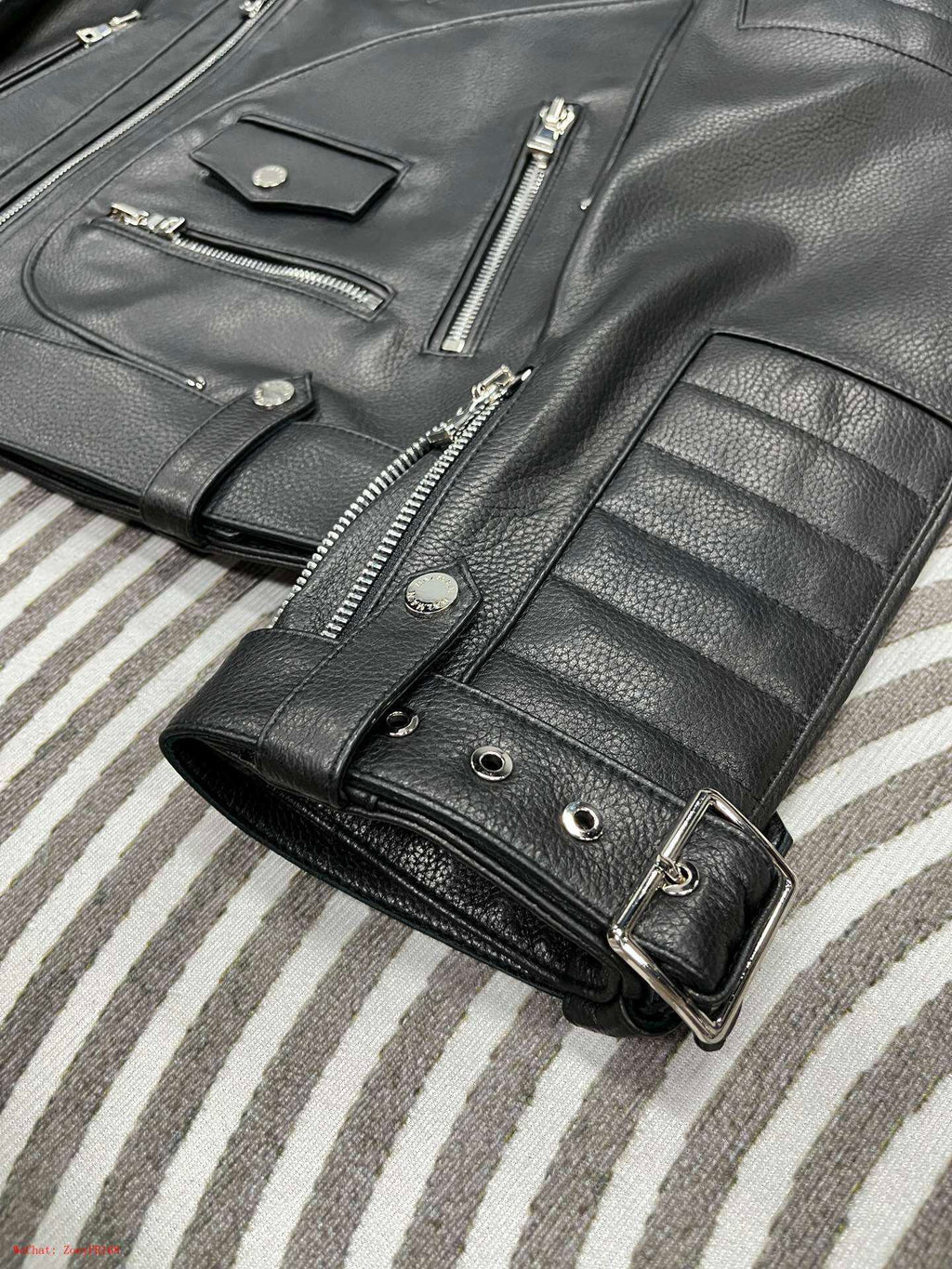 Balmain | Black Leather Biker Jacket Balmain