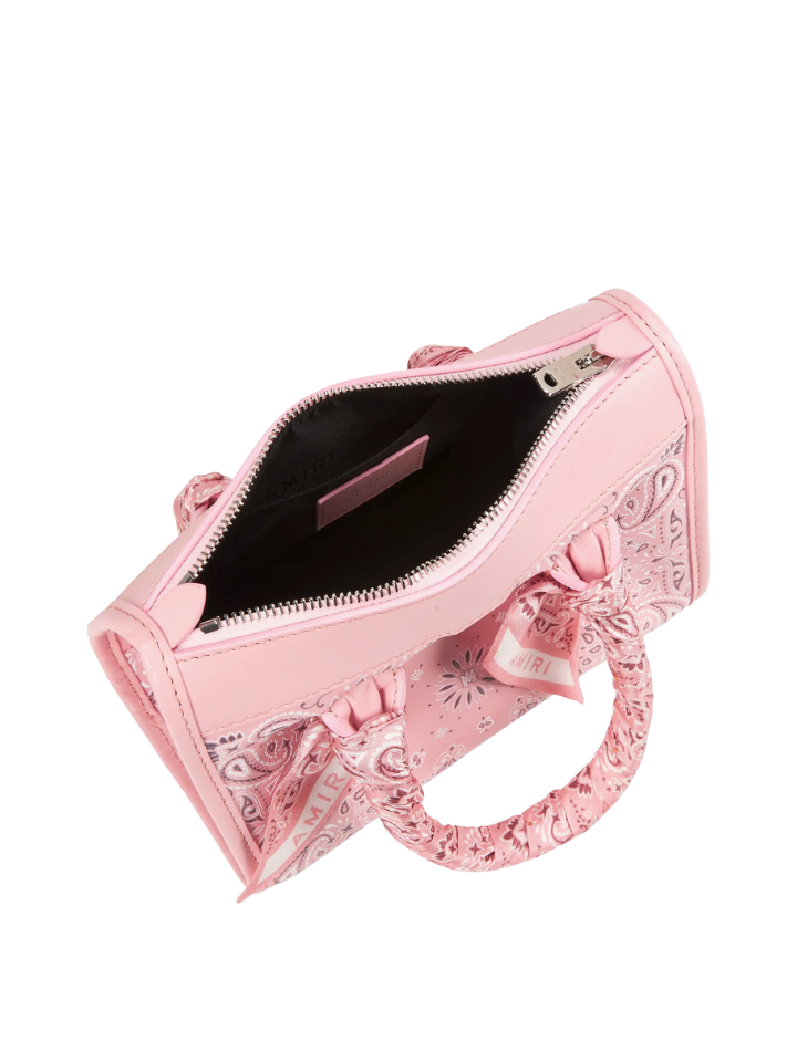 Amiri | Bandana Leather Triangle Bag | Pink