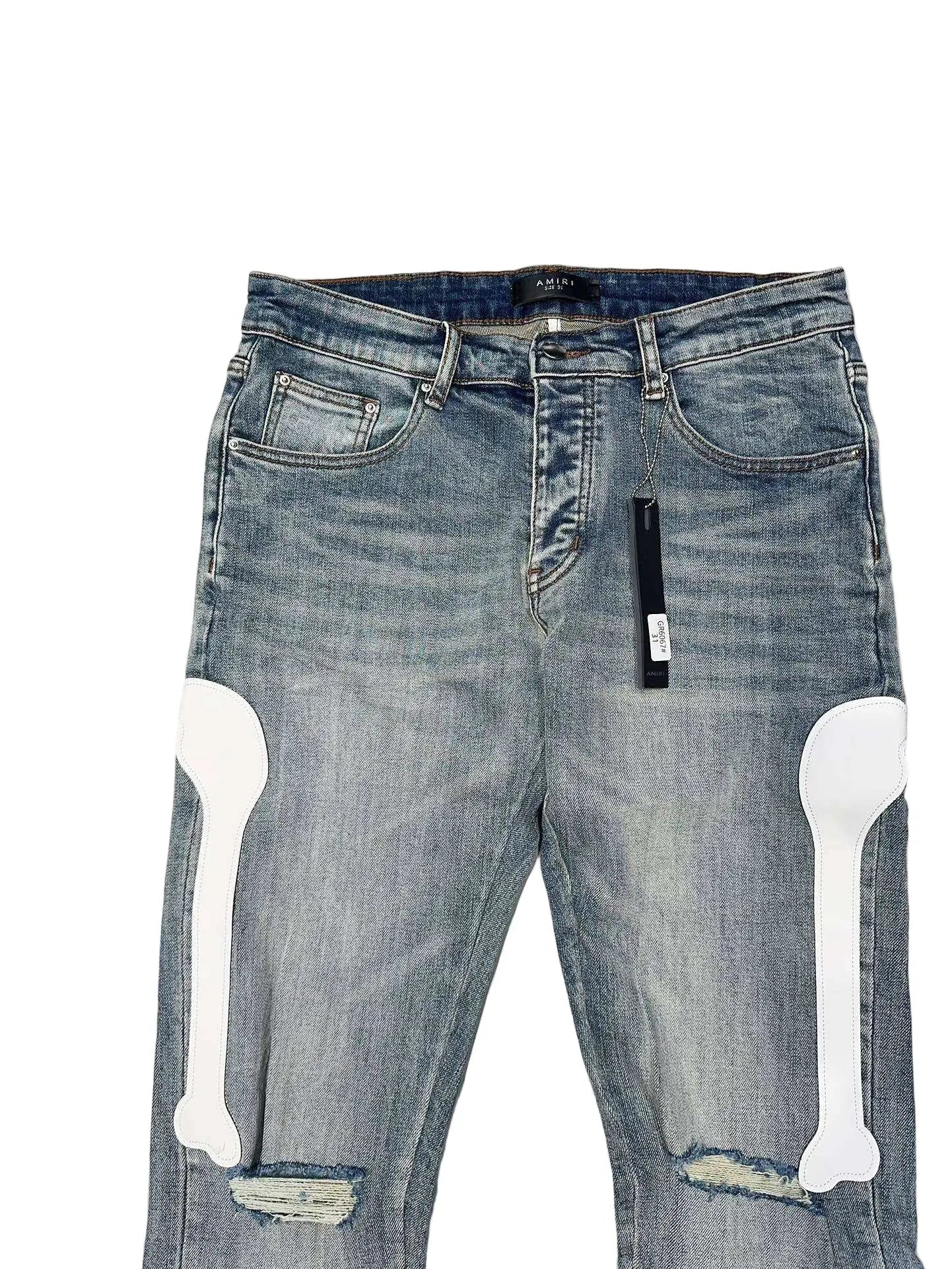Amiri | Distressed Skelly Slim Denim Jeans Amiri