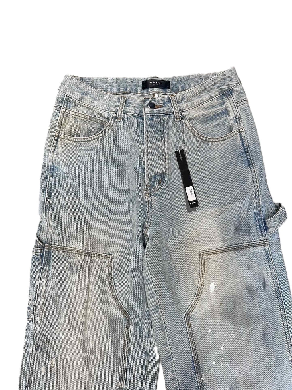 Amiri | Paint-Splatter Carpenter Jeans | Light Wash Denim Amiri