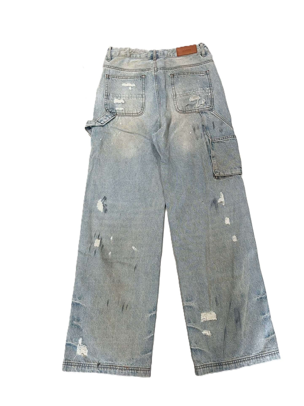 Amiri | Paint-Splatter Carpenter Jeans | Light Wash Denim Amiri
