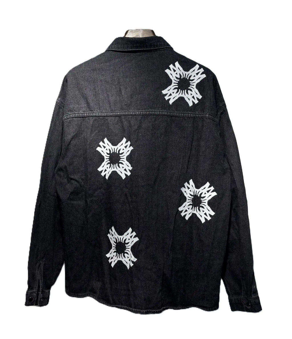 Amiri | Chemist Starburst Overshirt | Light & Aged Black Denim Amiri
