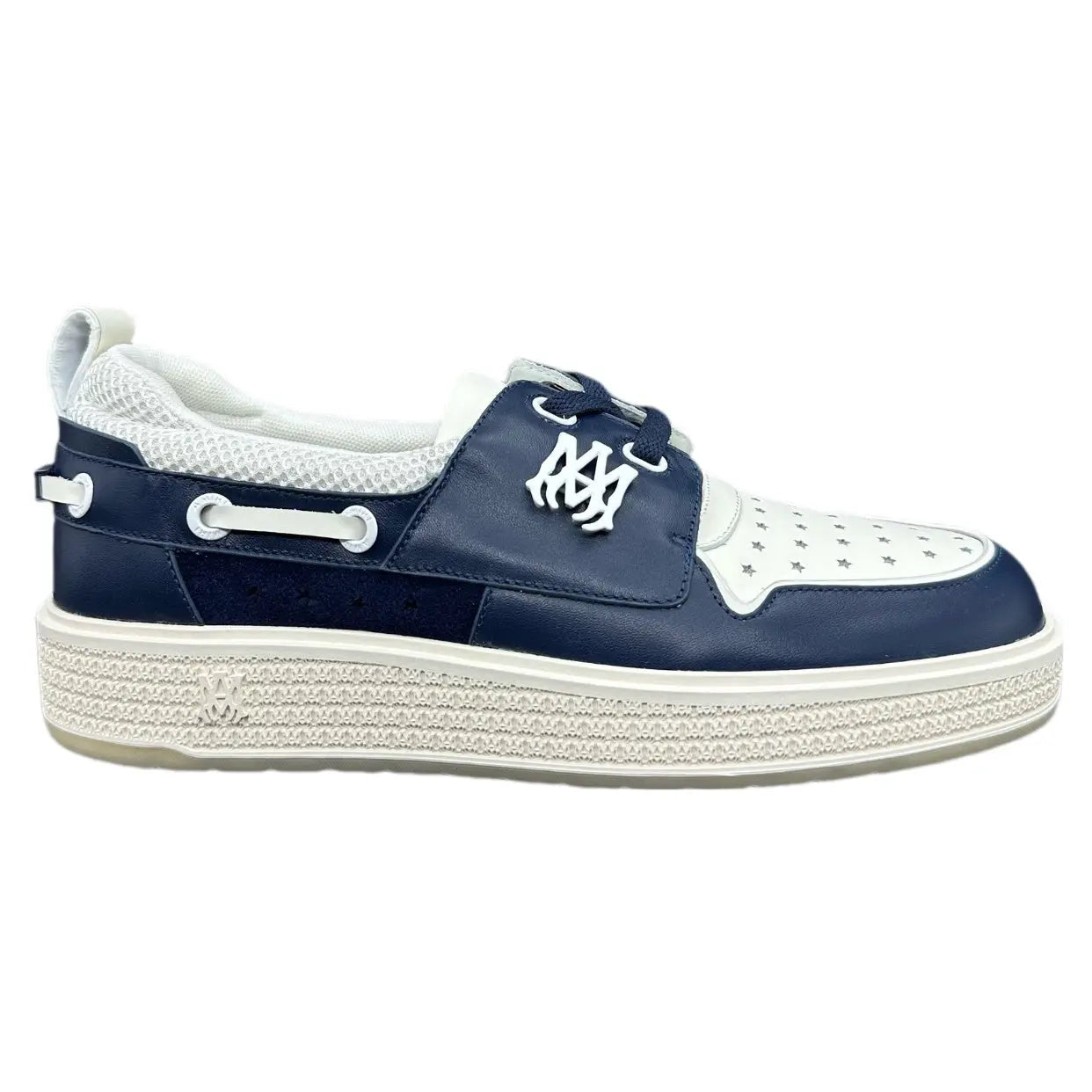 Amiri | Star Perforated Leather Boat Sneaker | White, Navy, or Black Amiri