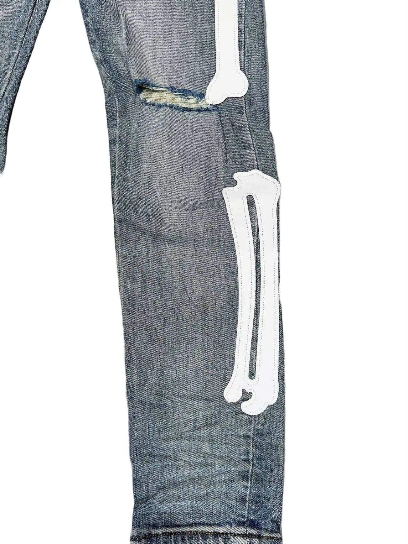 Amiri | Distressed Skelly Slim Denim Jeans Amiri